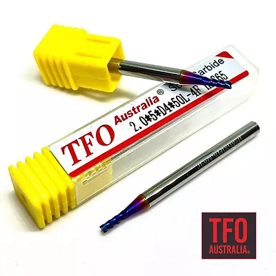 2mm Nano 4 Flute HRC65 Carbide End Mill !!! TFO Slot CNC Spotting Drill Milling • $23.95