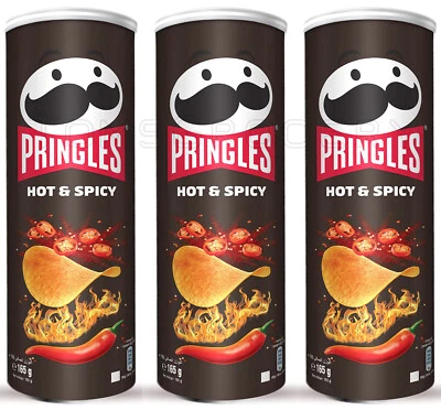 £32.08 • Buy 3 PRINGLES HOT & SPICY Chili Flavor Potato Chips Snacks 165g