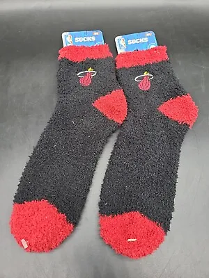 NBA Fuzzy Miami Heat Socks Men Size Medium 5-10 New • $11.48