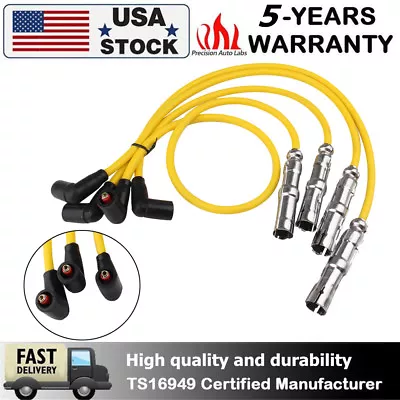 4x Spark Plug Ignition Wire Cable Set For VW Volkswagen Jetta Golf Beetle 27588 • $19.96