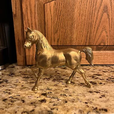 Vintage Brass Horse Statue  • $11