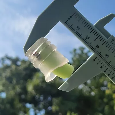 Sea Glass Found @ Lake / River Beach 2 Pieces Jadeite Stuck In Clear Bottle • $9.95