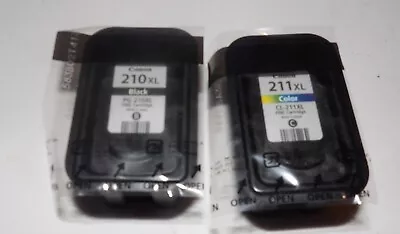 Genuine Canon PG 210XL Black & CL 211XL Color Ink Cartridges New No Box • $34.99