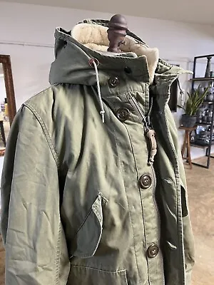 Vintage M1947 M47 US Army Parka Type Overcoat With Pile Liner Size Small • $180