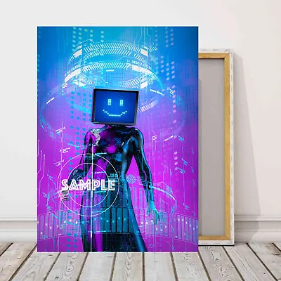 Cyberpunk Gaming Canvas Picture Fantasy Gaming Cyberpunk Wall Art Great Gifts #3 • £24.99