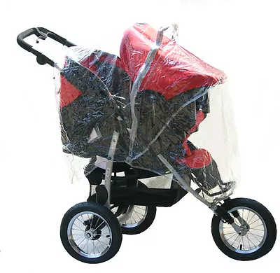 NEW Zipped Raincover For 3&4 Wheeler Pushchair Shopper  Travel System Hauck Etc. • £14.99