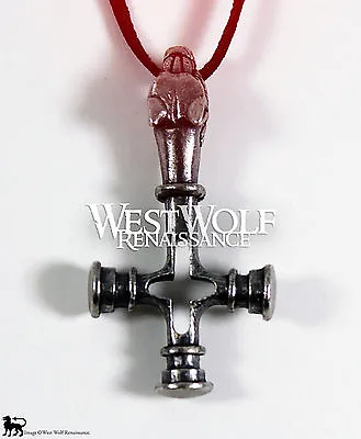 Silver Viking Fenrir Wolf Cross Pendant --- Norse/Medieval/Jewelry/Ragnar/Skyrim • $19.95