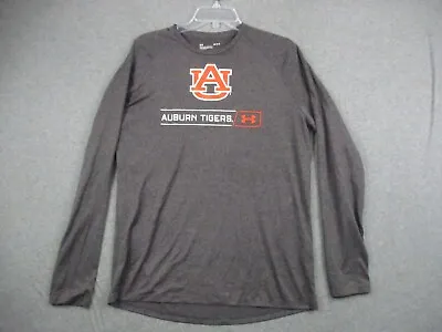 Auburn Tigers Shirt Mens Large Under Armour Loose Long Sleeve Adult Gray SEC • $16.86
