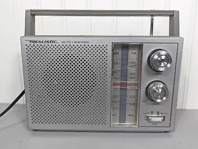 Vintage Radio Shack Realistic AM/FM 2 Portable Radio Model 12-716 - Very Nice • $13.92