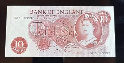 1 Ten 10 Shilling Note Js Fforde Bank Of England. Very Crisp  1x10 Shilling Note • £20