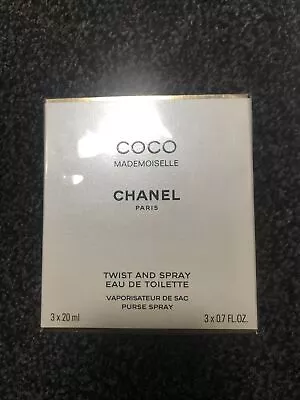 Coco Chanel Mademoiselle EDT Twist And Spry 3 X 20ml Genuine Authentic Item • £80