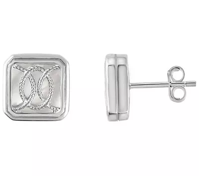 Judith Ripka 925 Sterling Silver & Mother-of-Pearl Stud Earrings For Women • $59.84