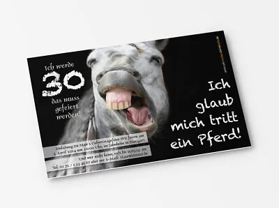 Invitation Cards Birthday Invitation - 30th Birthday Horse • £7.81