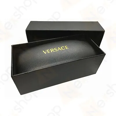 Versace Sunglasses Eyeglasses Leather Hard Case With Cleaning Cloth & Gift Box • $17.99