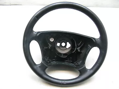 00-03 Mercedes W208 CLK320 CLK430 STEERING WHEEL LEATHER BLACK 1018A • $64.95