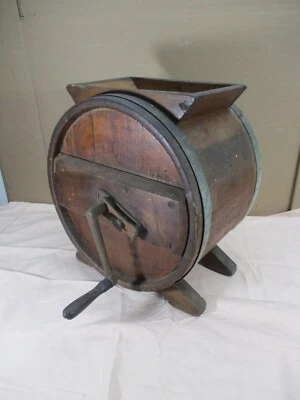 $229.99 • Buy Antique Wooden Hand Crank Table Top Butter Churn Primitive Rustic Farmhouse Deco