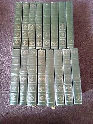 Charles Dickens Books X16 Complete Works Centennial Edition Green Hbs • £19.99