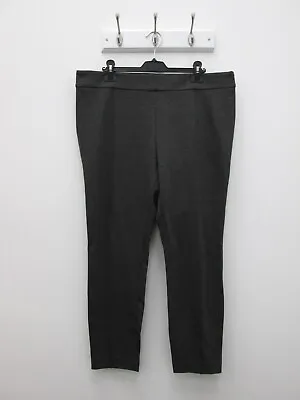 H&M Grey Pull On Slim Fit Cropped Trousers / Leggings Ladies Size XL BNWT • £4.99