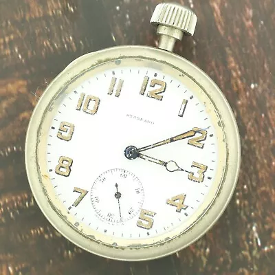 Antique 12 Size New York Standard Manual Wind Pocket Watch Grade 171 Military • $25