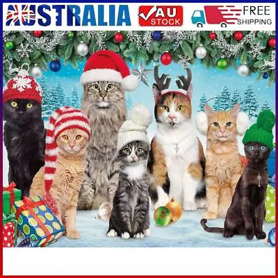 (DE5645) DIY Diamond Painting Kit Christmas Cats Square Diamond Picture Handicra • $9.75