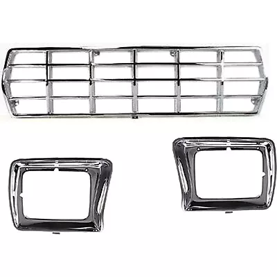 Grille Headlight Door Kit For 1978-79 Ford F-150 Bronco Chrome Shell And Insert • $148.59