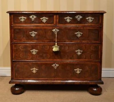 Fine Early Oyster Veneered And Walnut Chest Of Drawers C1690 • £8950