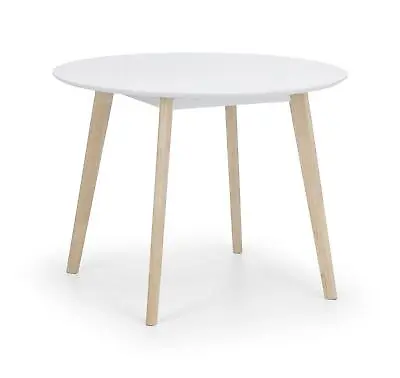 Round Dining Table Kitchen Casa Range Modern Home Furniture White/Limed Oak • £167.99