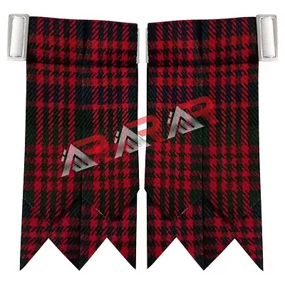 Kilt Flashes Scottish Highland Multi Colors Tartan Comes Heavy Buckle & Garter  • $9.99