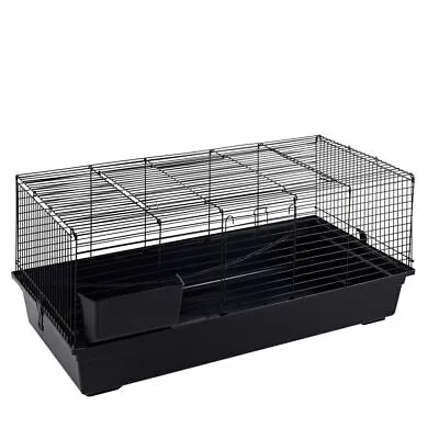 Extra Large Rabbit Cage 120cm Pet Guinea Pig Plastic Metal Indoor Blue Or Black • £46.74