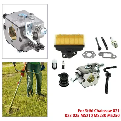 £11.38 • Buy For Stihl MS210 MS230 MS250 021 023 025 Chainsaw Carburetor Carb Air Filter Kit
