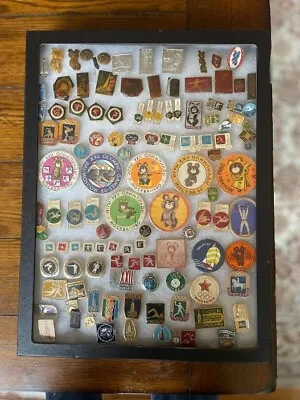 1980 Russian Olympic Pins - 100+ -  RARE  - In New Display Case • $385