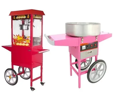 Popcorn Maker Retro Machine & Cotton Candy Floss Making Electric Machine Carts • £674.95