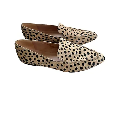 Madewell The Frances Skimmer Loafer Flats Dotted Calf Hair Womens Size 6 • $34.99