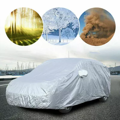 Waterproof Full Car Cover For SUV Truck Van Out Door Anti Snow Ice UV Ray Cover • $42.87