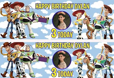 Personalised Toy Story Birthday Banner Paper Wall Art Large 840mm X 305mm Buzz • £6.20