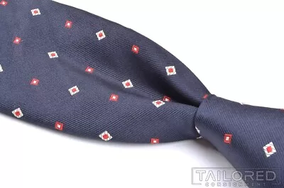 CAPPELLI Blue Geometric 100% Silk Mens Luxury Tie - 3.50  • $56.25