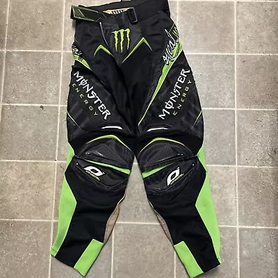 Oneal Monster Energy MX Hardwear Adult Pants Motocross ATV Men's Size 30 • $39.99