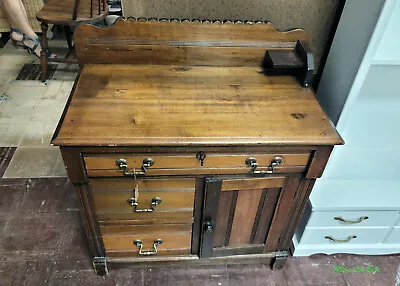 Antique Victorian Eastlake Dry Sink Washstand Cabinet • $335