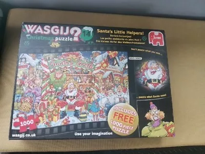 Wasgij 14 Santa's Little Helpers! 2x1000 Piece Jigsaw Puzzles • £0.99