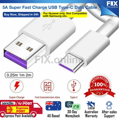 $3.98 • Buy 5A Super Fast Charge Type-C USB-C Data Cable Sync Cord For Huawei