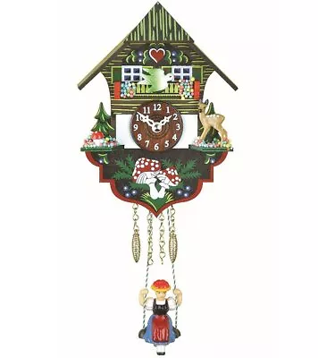 Kuckulino Black Forest Clock Black Forest House With Quartz Movement And Cuck... • $95.47