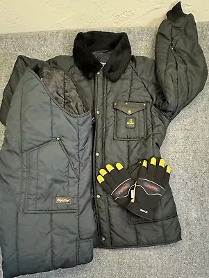 RefrigiWear Mens 3XL Insulated Iron-Tuff Workwear Jacket Overalls And Gloves Xl • $59.95