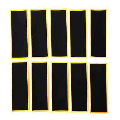 10PCS Wooden Fingerboard Deck Uncut Tape Stickers Black Foam Grip Tape Stick&ex • $10.94