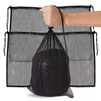 Mesh Bags Drawstring Bag Set - Nylon Mesh Drawstring Bags With Cord Lock Closure • $12.92