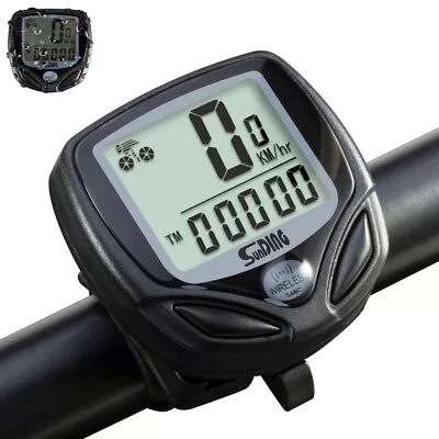 Bike Speedometer LCD Wireless Bicycle Computer Odometer Waterproof • $11.99