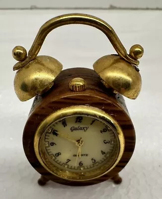 Galaxy Vintage Miniature Quartz Bell Clock Desk Clock • $17.95