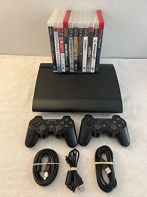 Sony PlayStation 3 PS3 Super Slim 250GB CECH-4201B Tested W Controller & Cables • $135