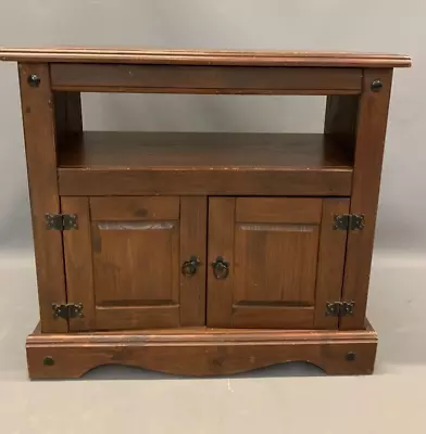 Wood TV Unit Straight Media Cabinet Stand Mexican Pine Solid  85cm X 43cm X 79cm • £24