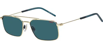 $42.99 • Buy HUGO By Hugo Boss Men's Gold-Tone Rectangle Navigator Sunglasses HG1119S 0LKS KU