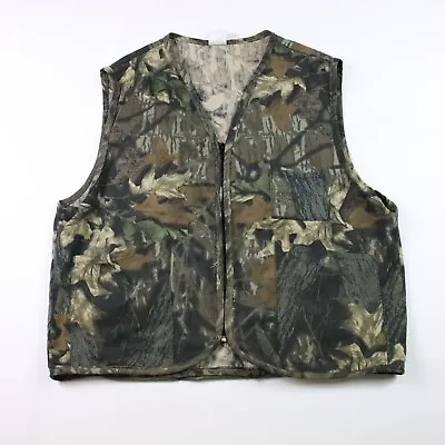 Vintage Mossy Oak Break Up Hunting Vest With Bird Pocket Made In USA • $19.99
